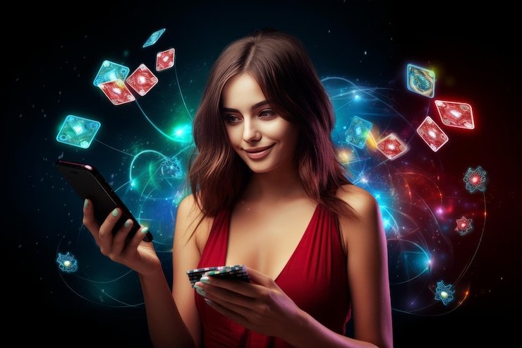 Ilustrasi pusat olahraga dan kasino virtual